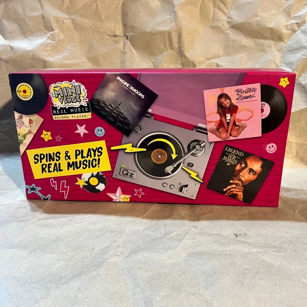 MGA Miniverse Real Music Record Player Mini Vinyl Turntable Set Plays Music